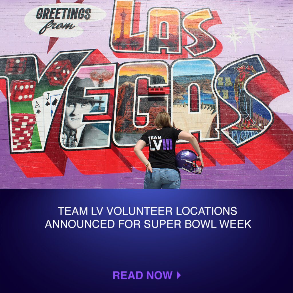 Las Vegas Super Bowl Host Committee on X: HERE IT IS! The official logo  for Super Bowl LVIII. #ItsHappeningHere  / X